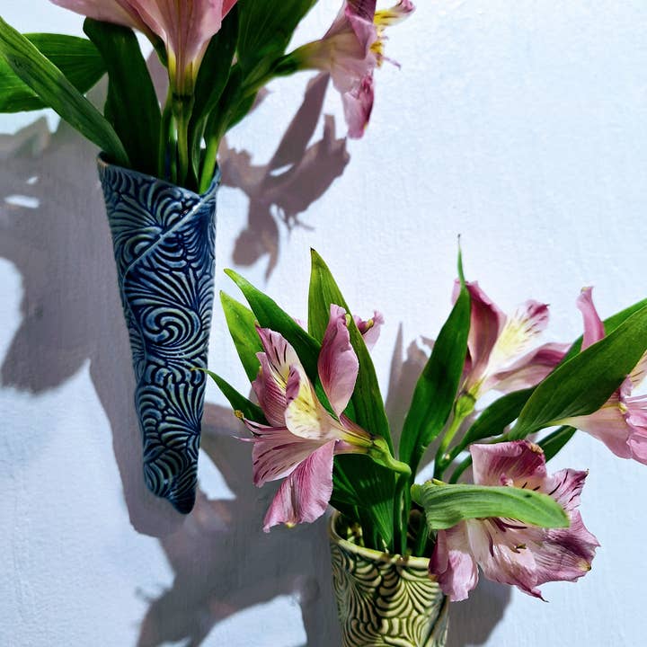 Plays in Mud Pottery - Wholesale Wall Planter - Wall Pocket - Handmade Pottery Wall Vase - Made to Order3