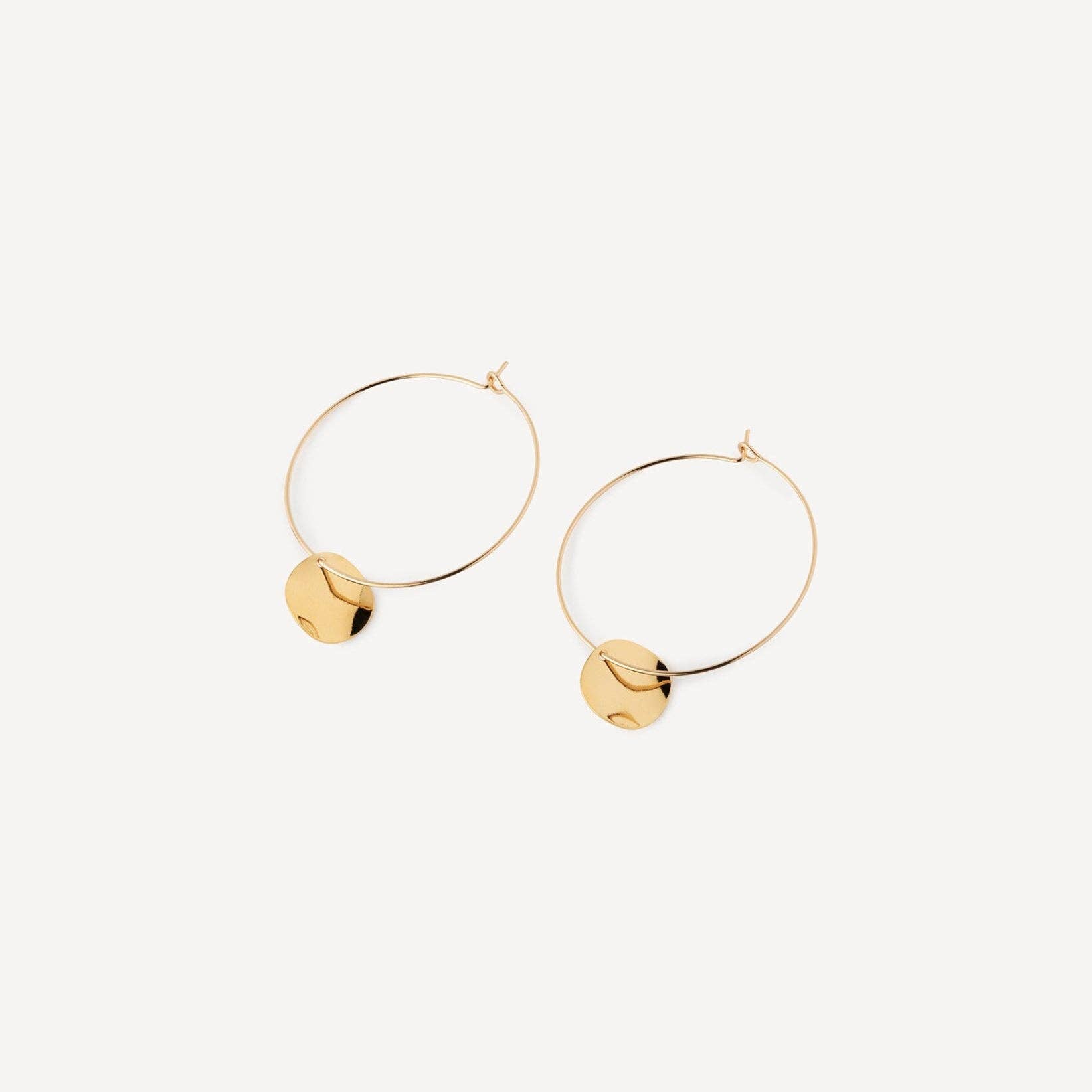 Meora Paris - Wholesale Hoop Earrings - 18k gold-plated Echo hoop earrings