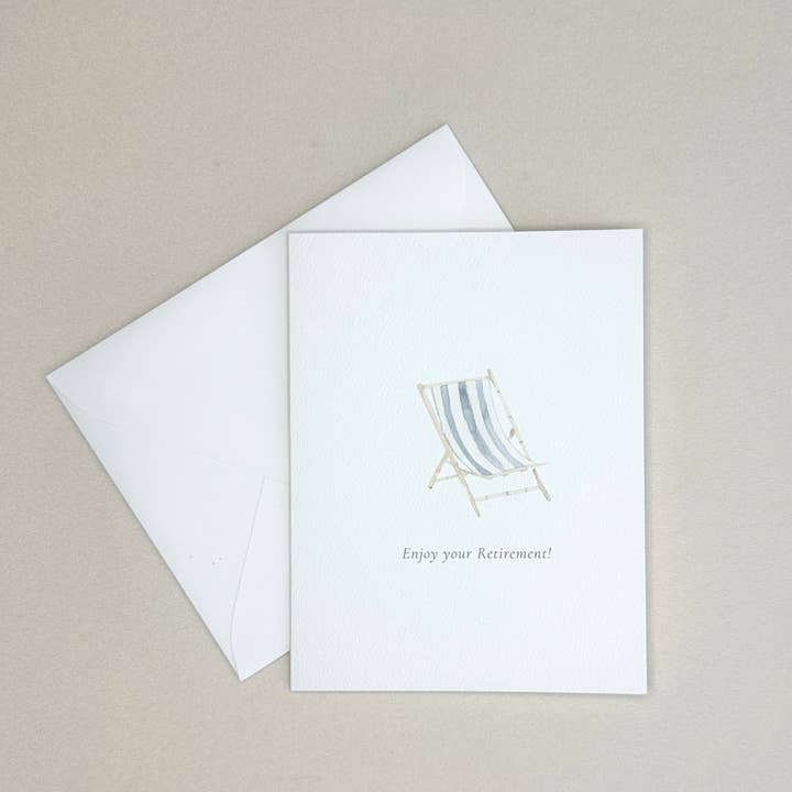 Korynne and Company - Wholesale Retirement Card - Enjoy Your Retirement Beach Chair Greeting Card3
