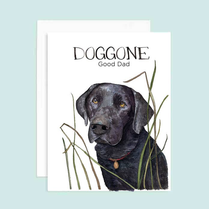 Doggone Good Dad - Fathers Day Card for wholesale by Grace Langdon Art