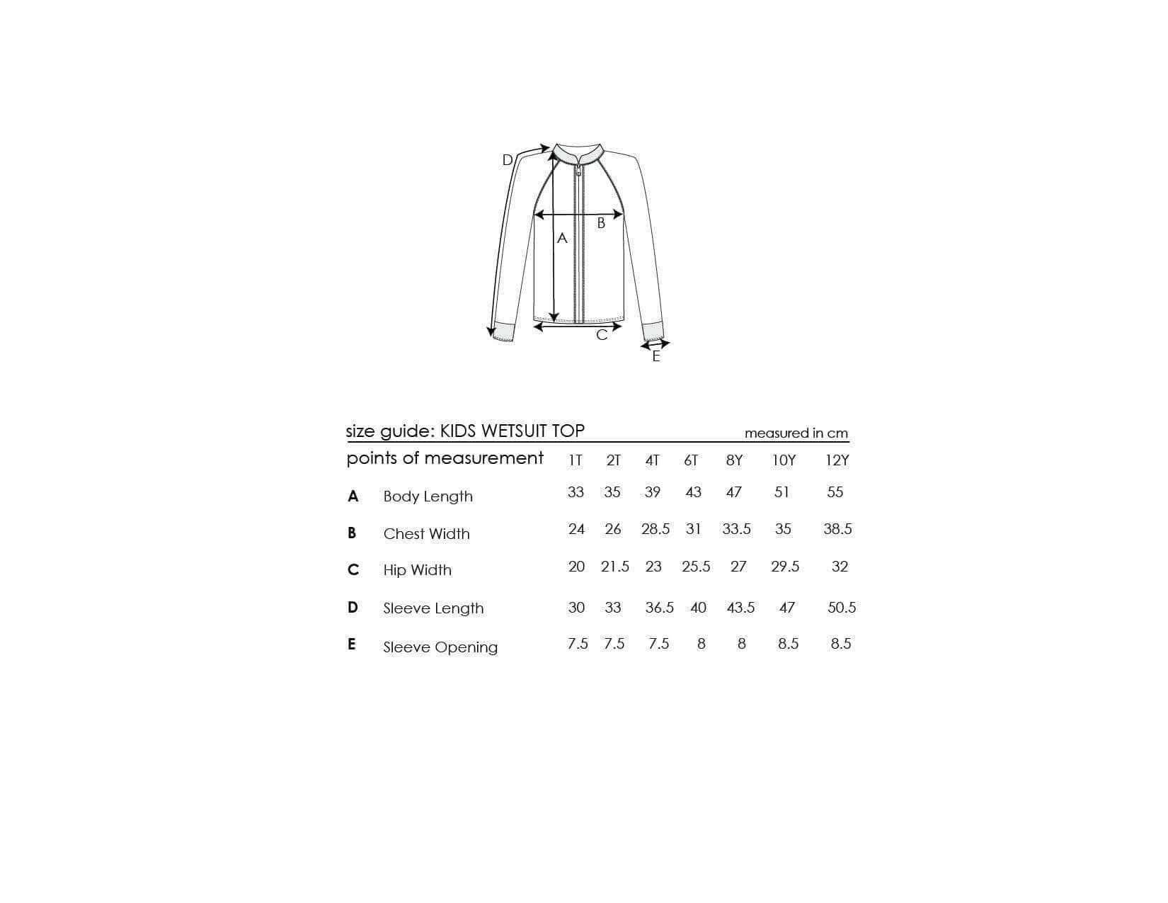 Kid's Natural Rubber Wetsuit in Long Sleeve Top for wholesale on Faire4