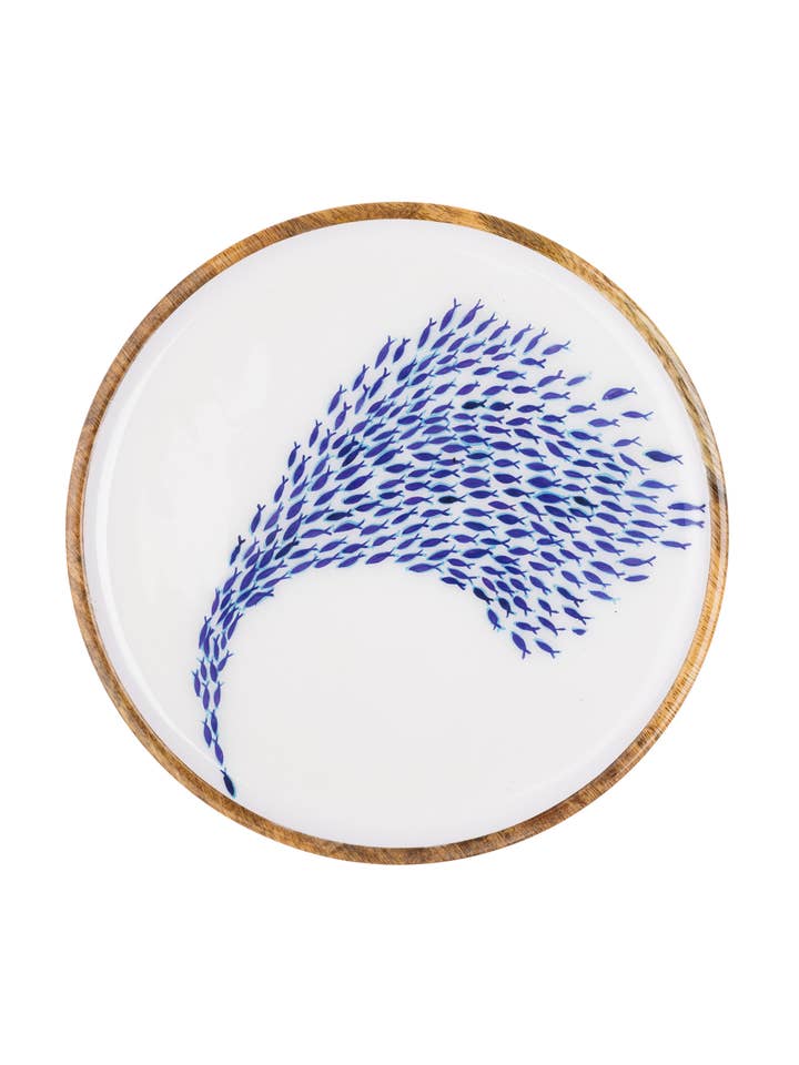 Fish Shoal 30Cm Platter for wholesale by Shoeless Joe Ltd