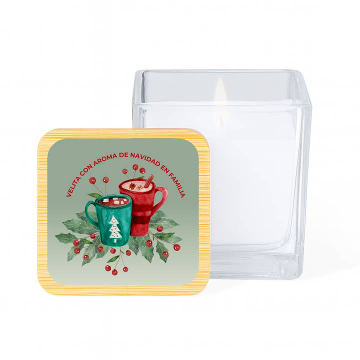 Fustik - Wholesale Jar/Filled Candle - Glass candle · Family Christmas