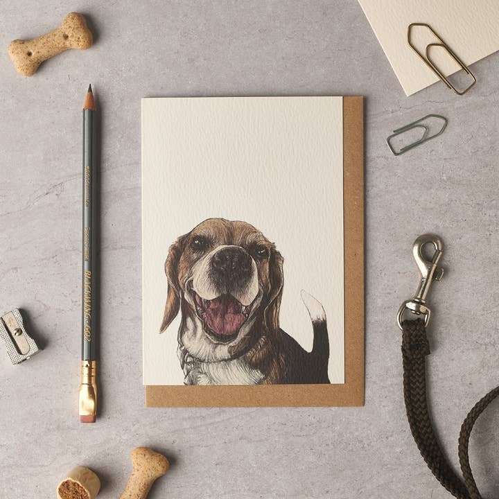 Sancho Beagle Blank Card for wholesale by byOliviaBell