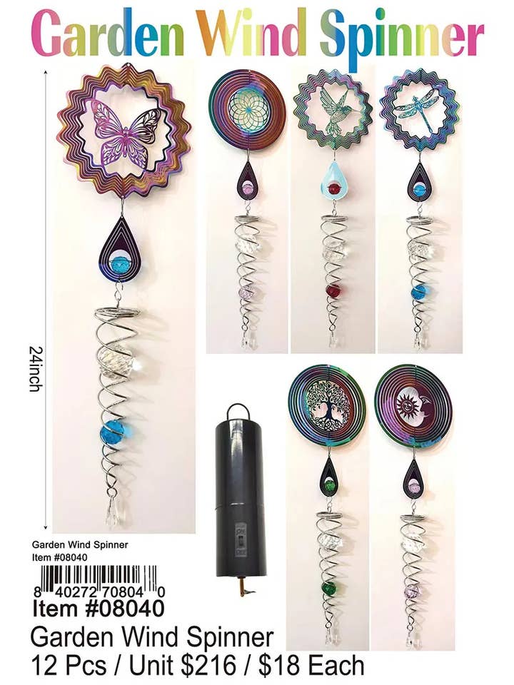 Tuinwindspinner. voor wholesale door Puka Creations