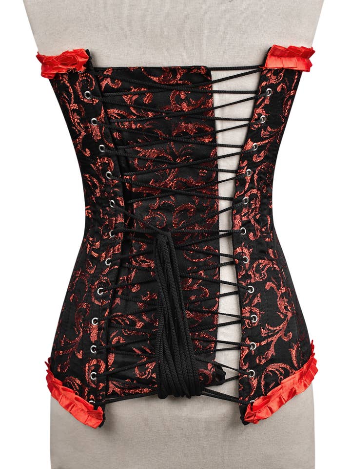 Attire Fashion Club - Wholesale Korset - Dames - Handgemaakte rode stalen overborst corset voor vrouwen