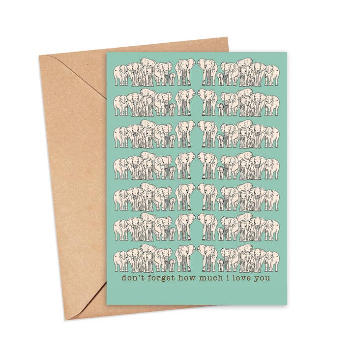 Don'f Forget How Much I Love You Card for wholesale by Screech Owl Design