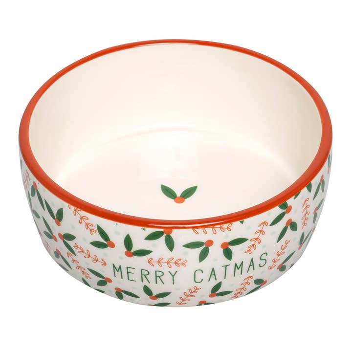 Pearhead - Wholesale Pet Bowl - Cat/Dog - Merry Catmas, Cat Holiday And Christmas Feeding Bowl1