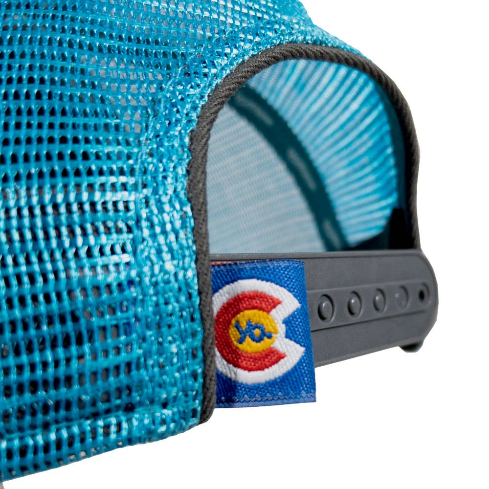 YoColorado - Wholesale Trucker Hat - Unisex - Hat - Blue Mesh - Sunset Fader Trucker4