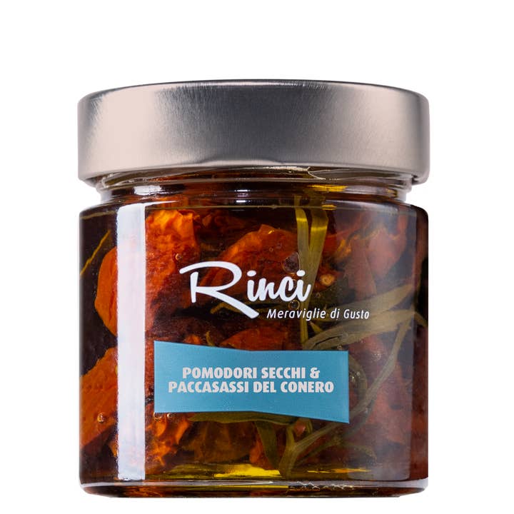 Sun-dried tomatoes and Conero Paccasassi in oil for wholesale by Rinci
