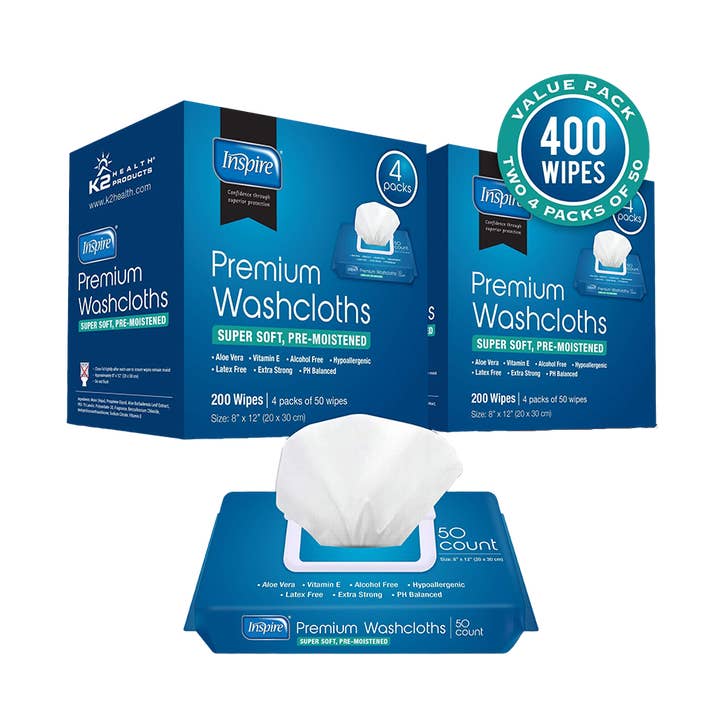 Inspire Adult Tvättdukar 400 Count för wholesale av Inspire