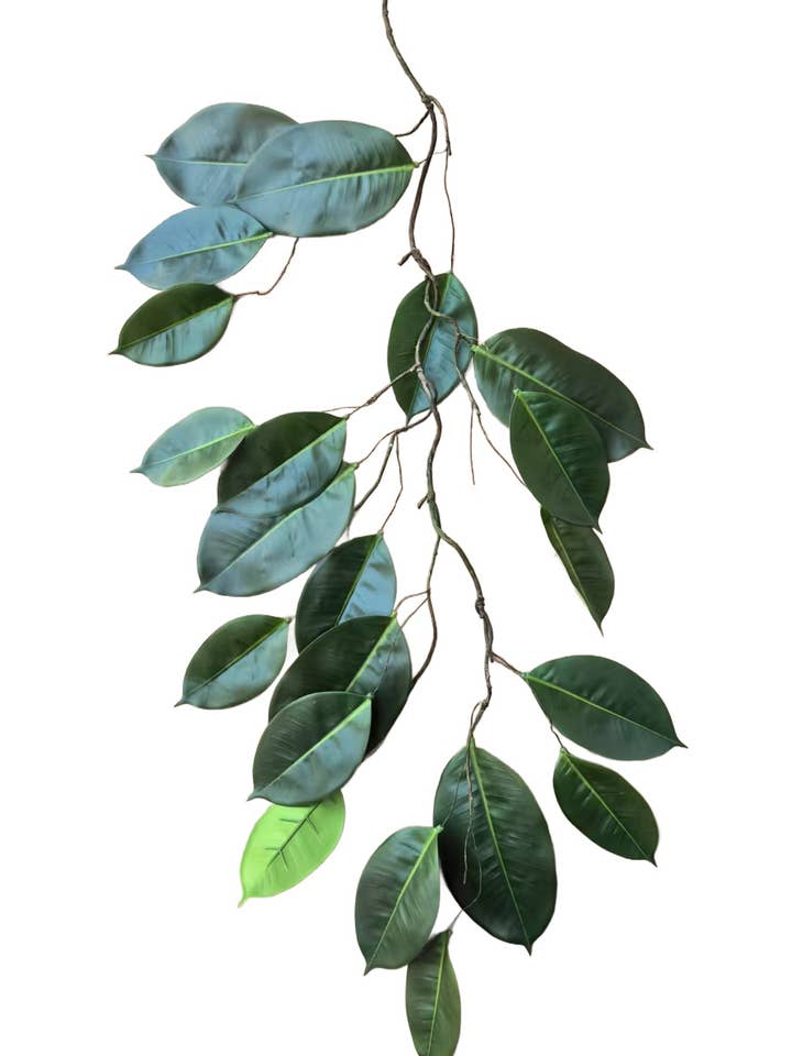 GUIRLANDE DE FEUILLES EN CAOUTCHOUC, 43", VERT pour la vente par Select Artificials, Inc.