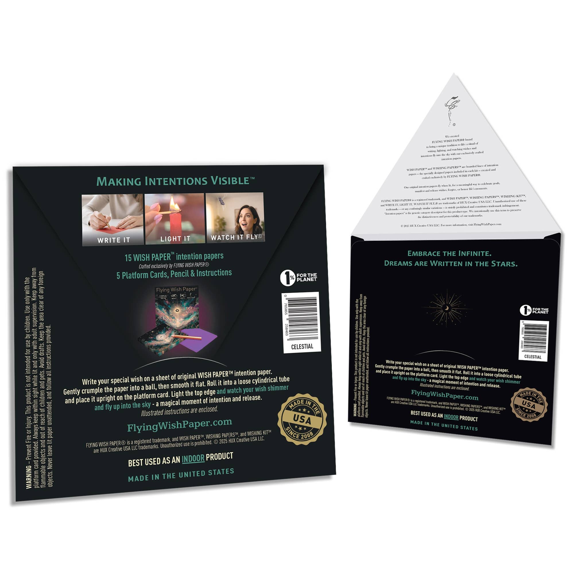 FLYING WISH PAPER ® - Wholesale Meditation Supplies - CELESTIAL — Flying Wish Paper® Standard Mini WISHING KIT™2