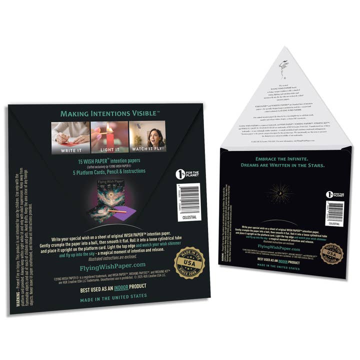 FLYING WISH PAPER ® - Wholesale Meditation Supplies - CELESTIAL — Flying Wish Paper® Standard Mini WISHING KIT™2