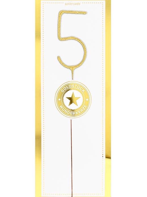 5 GIANT - Gold / White - Gold piece Wondercandle® pour la vente par Wondercandle