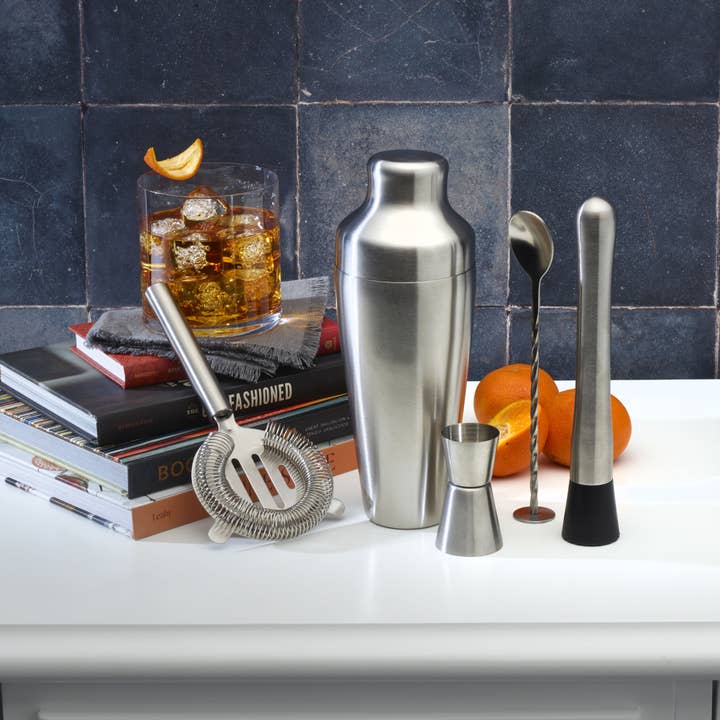 Houdini Barware - Wholesale Bargereedschap - Houdini 5-delige gereedschapsset van gesatineerd roestvrij staal3