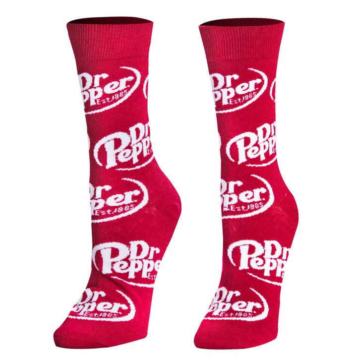 Crazy Socks – wholesale Socks – Men's – Dr Pepper - Mens Crew Folded - Crazy Socks