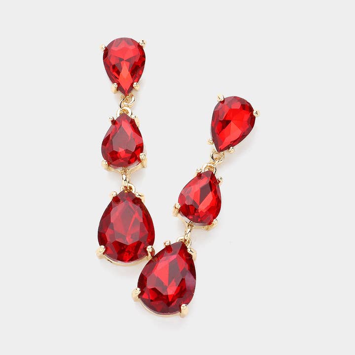 Sensibling Corp. - Wholesale Dangle Earrings - Teardrop Stone Link Dropdown Evening Earrings23