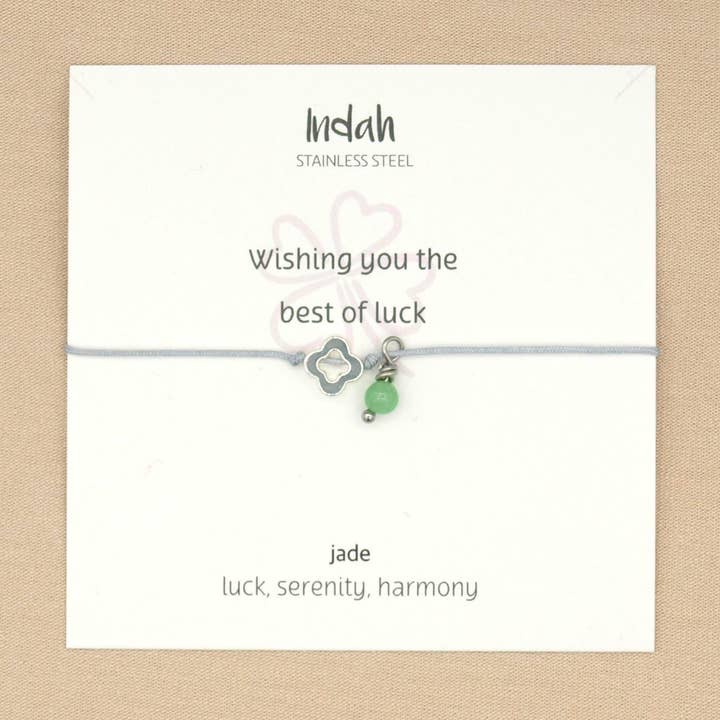 Bracciale Rock Jade in acciaio inossidabile argento per la vendita all'ingrosso da parte di by Indah