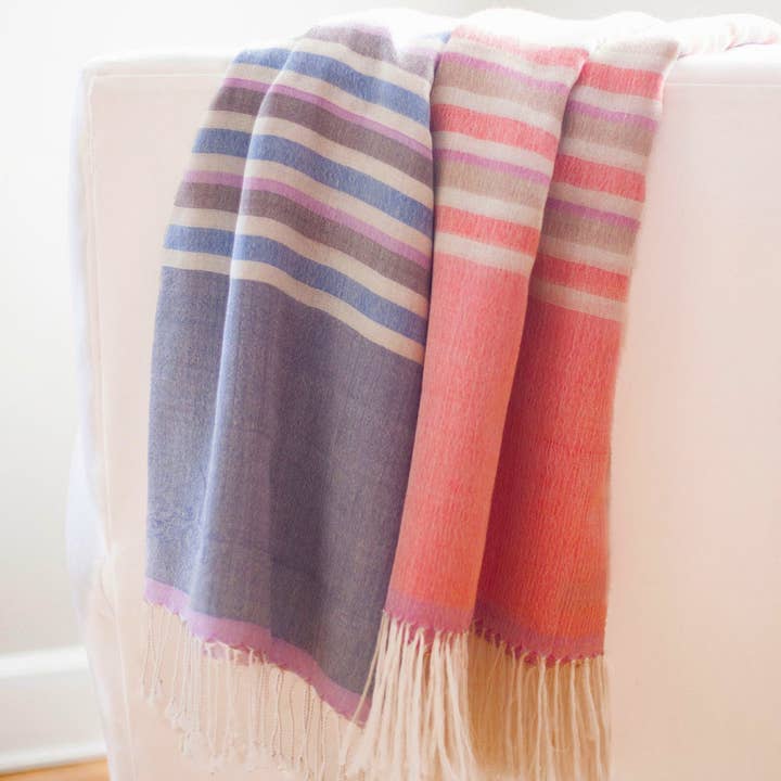 Breeze Throw - Hand-loomed & Striped for wholesale by Johanna Howard Home
