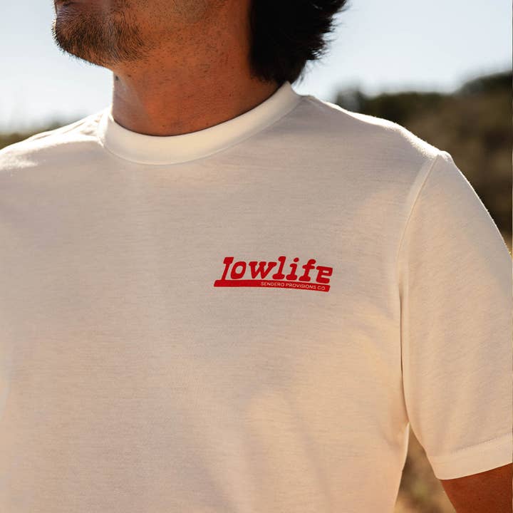 Vintage White Lowlife T-Shirt for wholesale on Faire