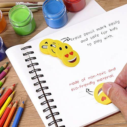The Twiddlers – wholesale Eraser – Child – 100 Novelty Funny Face Rubber Erasers for Kids & School3