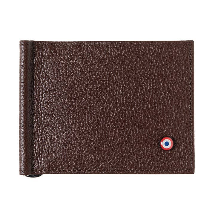 Terre Brunie Hector Money Clip Plånbok kornat läder för wholesale av Larmorie Officiel