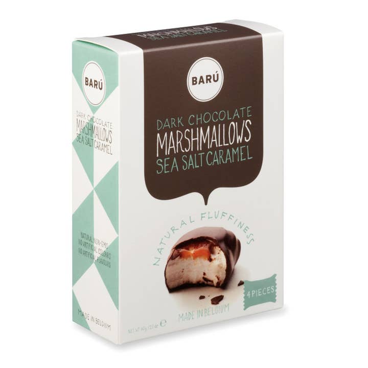 Baru 4pc. Indiv. Wrapped Marshmallows in Dark Chocolate for wholesale by Belgium's Chocolate Source