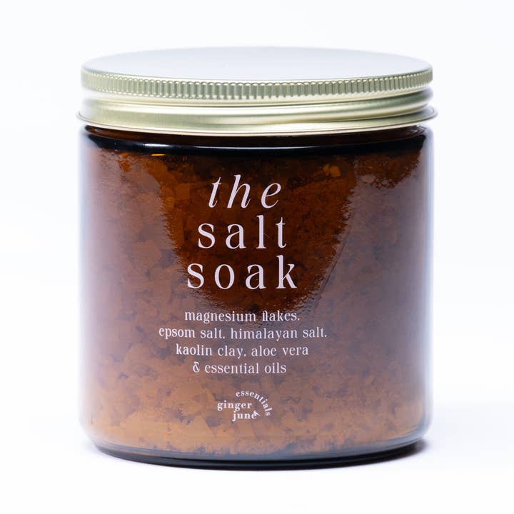 DEN saltblötläggningen • 16 oz glasburk • magnesiumrik, 100% äkta - inget syntetiskt för wholesale av Ginger June Candle Co.