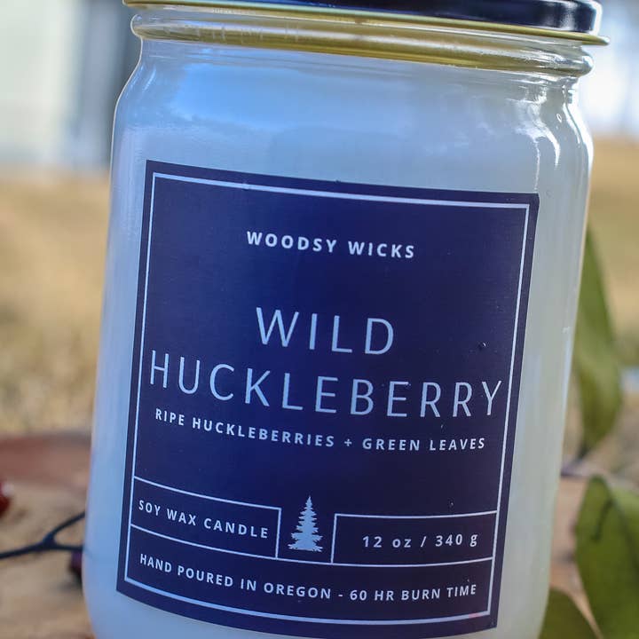 Woodsy Wicks - Wholesale Jar/Filled Candle - Wild Huckleberry Soy Wax Candle - Non-toxic- Hand Poured3