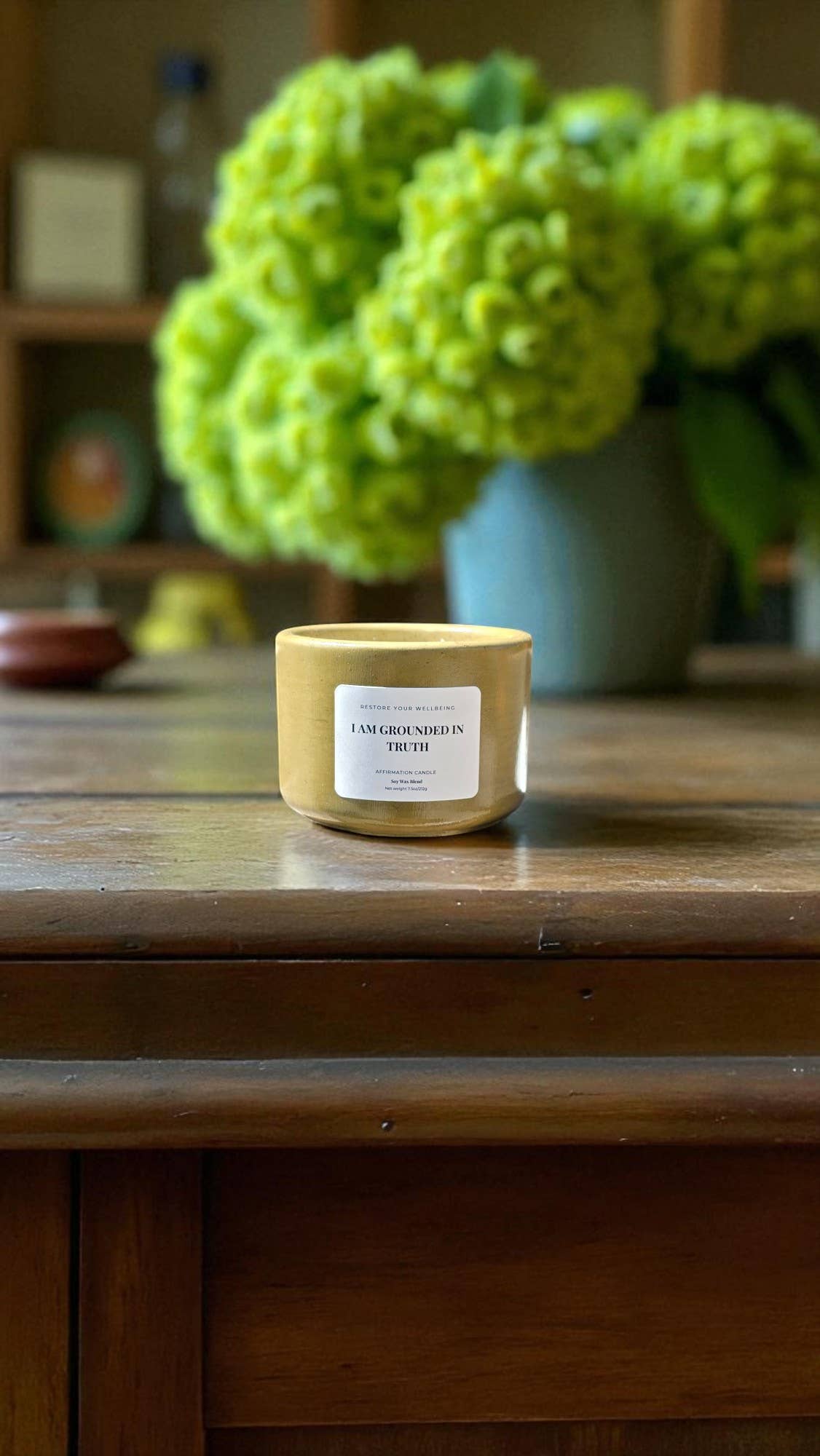 Restore Your Wellbeing - Wholesale Jar/Filled Candle - I Am Grounded in Truth Affirmation Candle 2