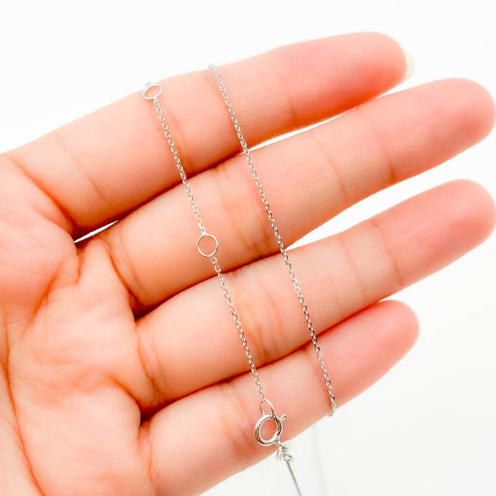 Cabo de Corrente em Ouro Branco Maciço 18K. por atacado de Jewels & Chains