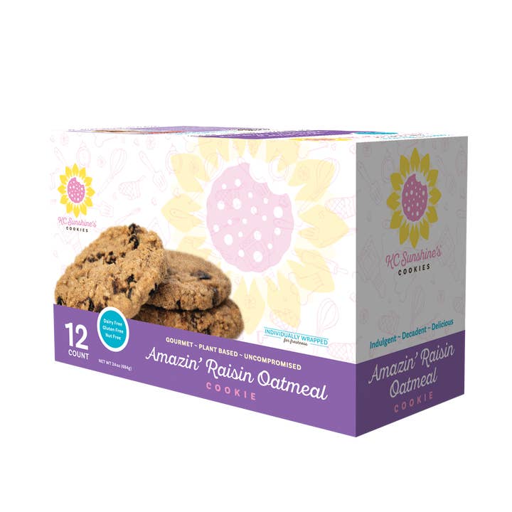 KC Sunshine's Cookies – wholesale Biscuit – KC Sunshine's Amazin' Raisin Cookie (12 count box)