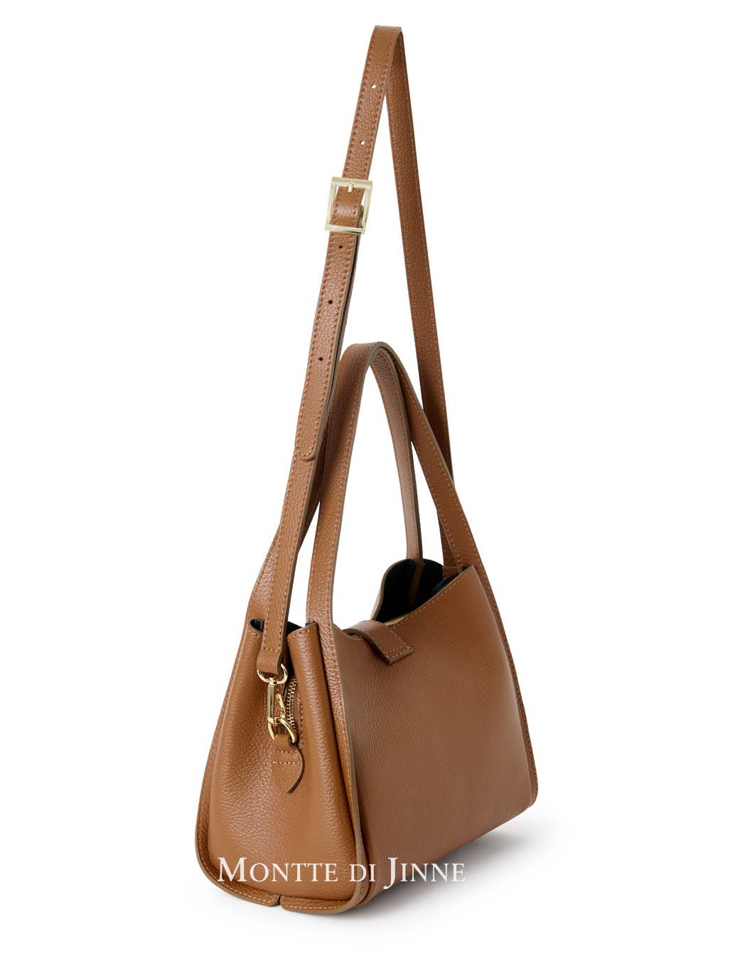 MONTTE DI JINNE – Engroshandel Skuldertaske – til kvinder – Skuldertaske i ægte læder – Elegant med flere rum4