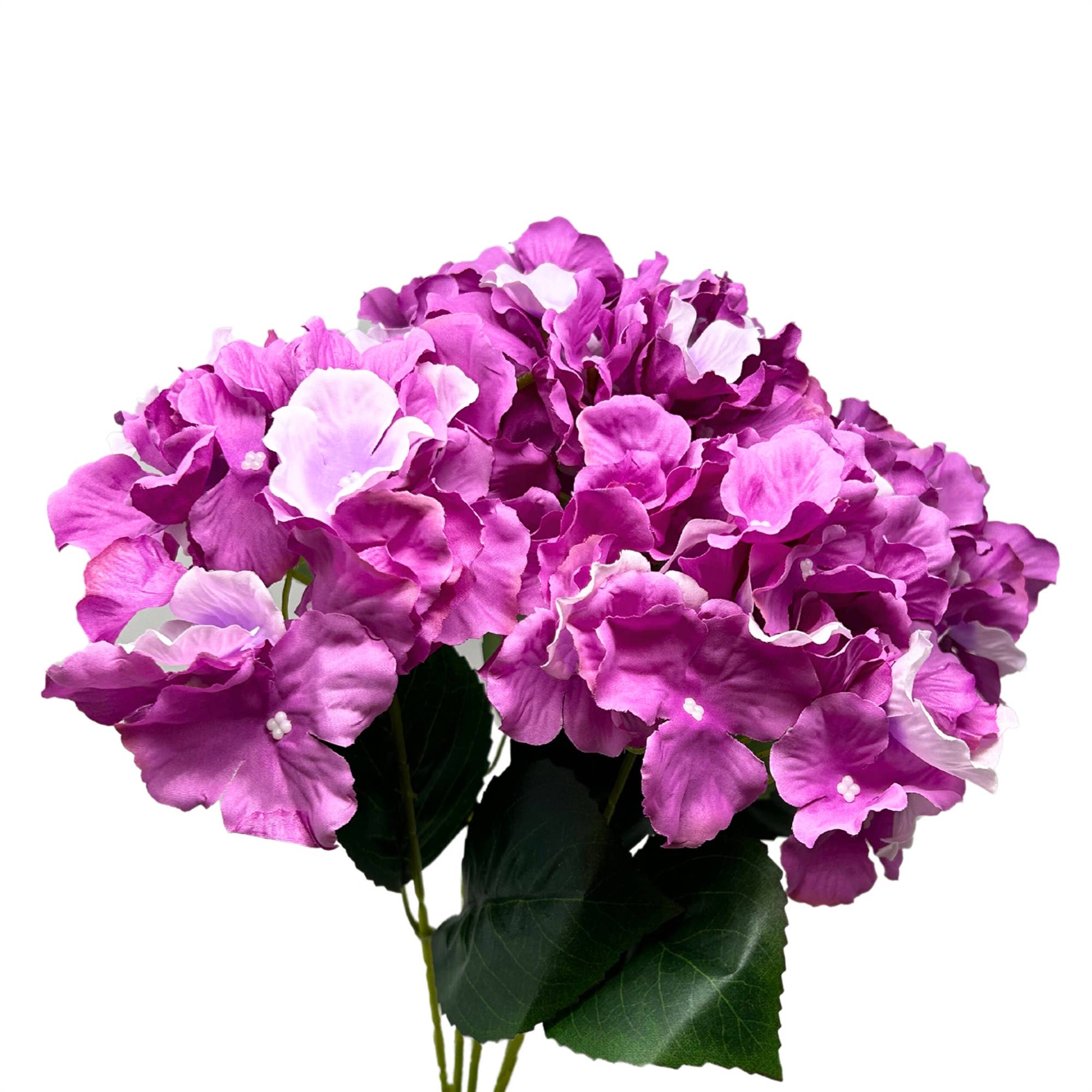 David Christopher's Collection - Wholesale Artificial Flowers - Cypress Garden Hydrangea Bush x 5 - 19” -Orchid0