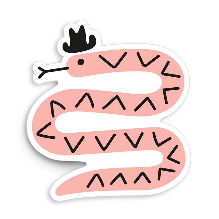 Snake Sticker Pink Western Vinyl for wholesale by Yonder Goods
