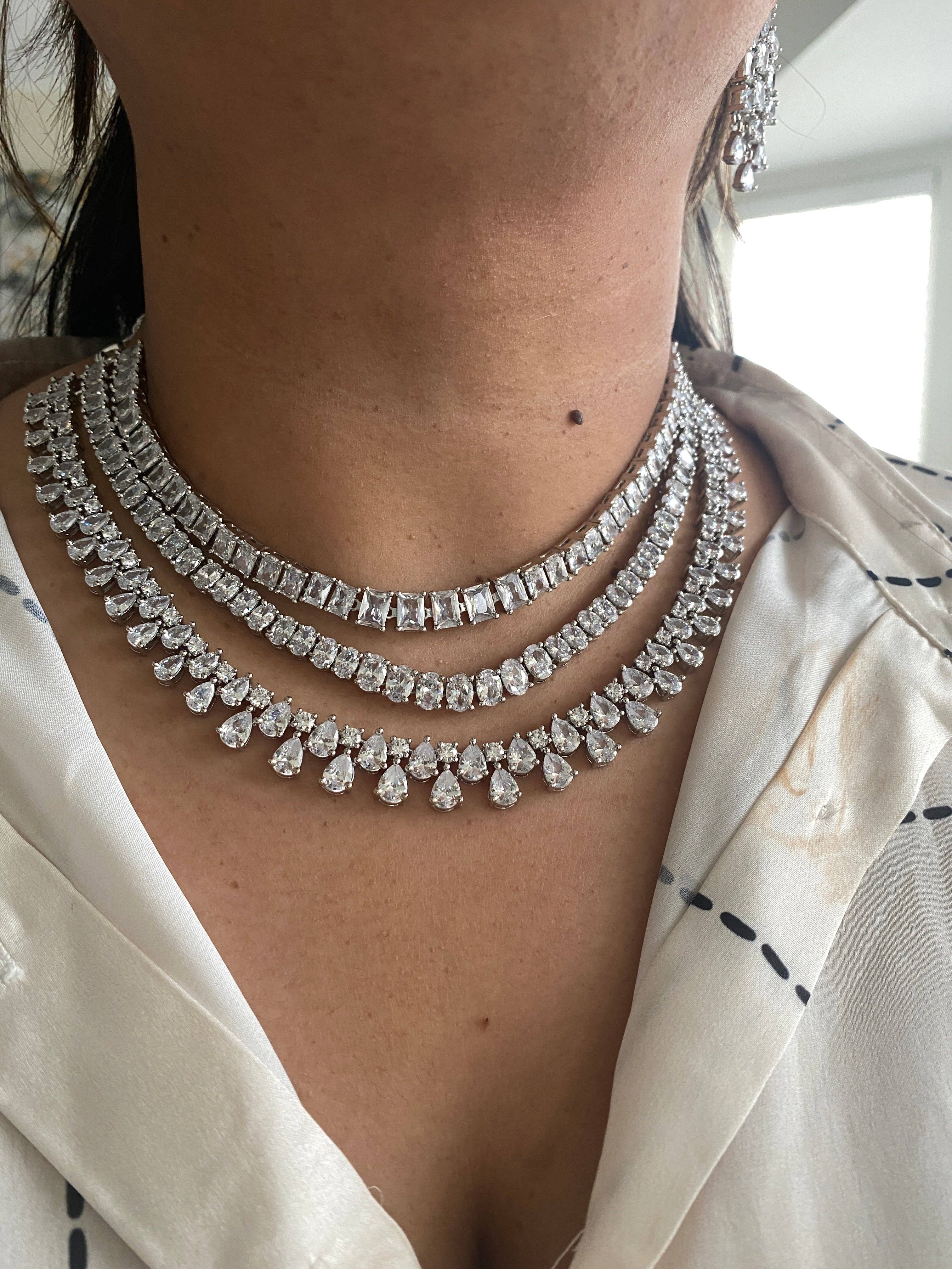 Vinnis Jewelry - Wholesale Jewelry Set - Majestic Cascade Bridal Necklace Set