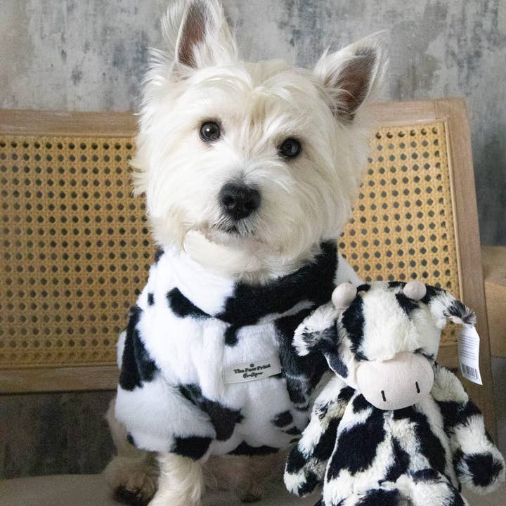 The Paw Print Boutique - Wholesale Pet Coat - Dog - The Cow Print Fluffy & Fabulous Fleece11