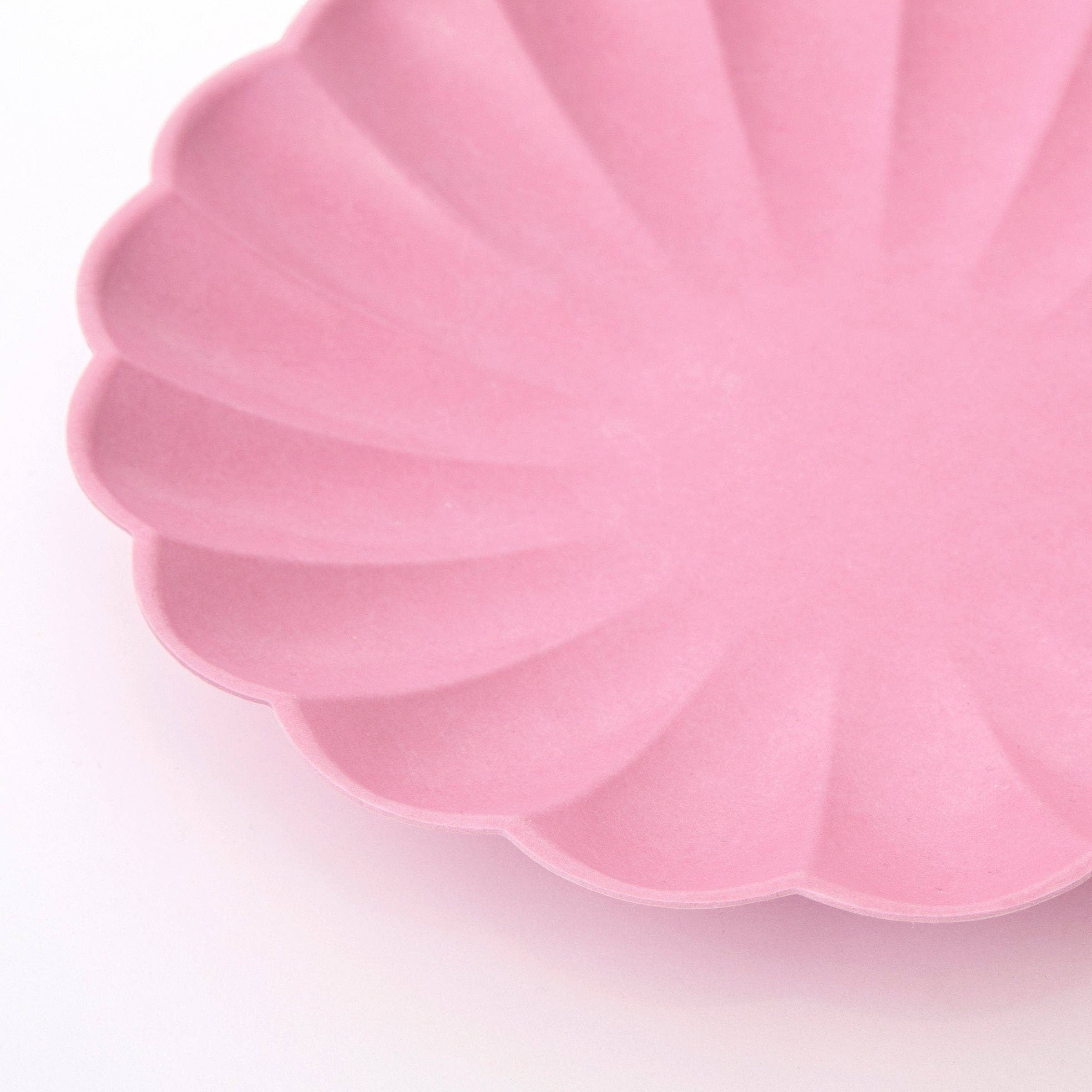 Meri Meri – wholesale Disposable plate – Large Bubblegum Pink Compostable Plates1
