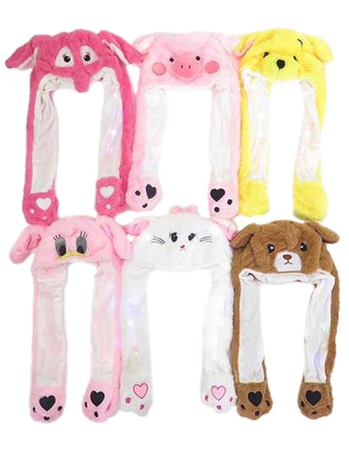 Cap Zone - Wholesale Costume - Kids - Animal Pals LED Lit-Up Interactive Ear Moving Hat