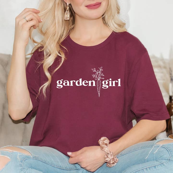 Olive And Ivory Wholesale - Wholesale Screen Printed T-Shirt - Women's - Garden Girl | Short Sleeve Graphic Tee