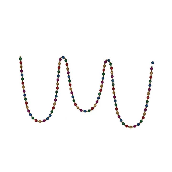 Kurt S. Adler, Inc. - Wholesale Bunting/Garland - 9' MULTI GLITTER BEADED GARLAND1
