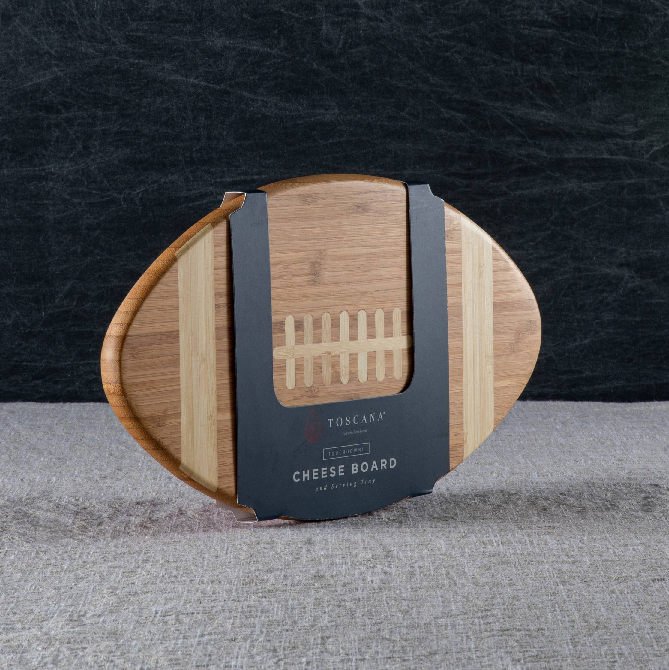 Bamboo Touchdown! Football Cheese Board - Serving Platter for wholesale on Faire11