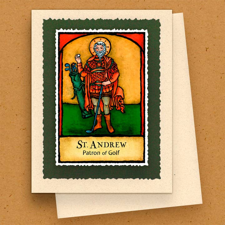 Cartão de Felicitações Feito à Mão - Padroeiro do Golfe por atacado de The Kaleidoscope Designs