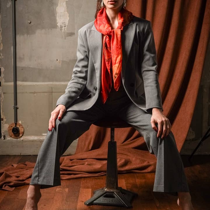 FST le french studio - Wholesale Scarf - Women's - Modal square 90x90cm printed MAELDANE1