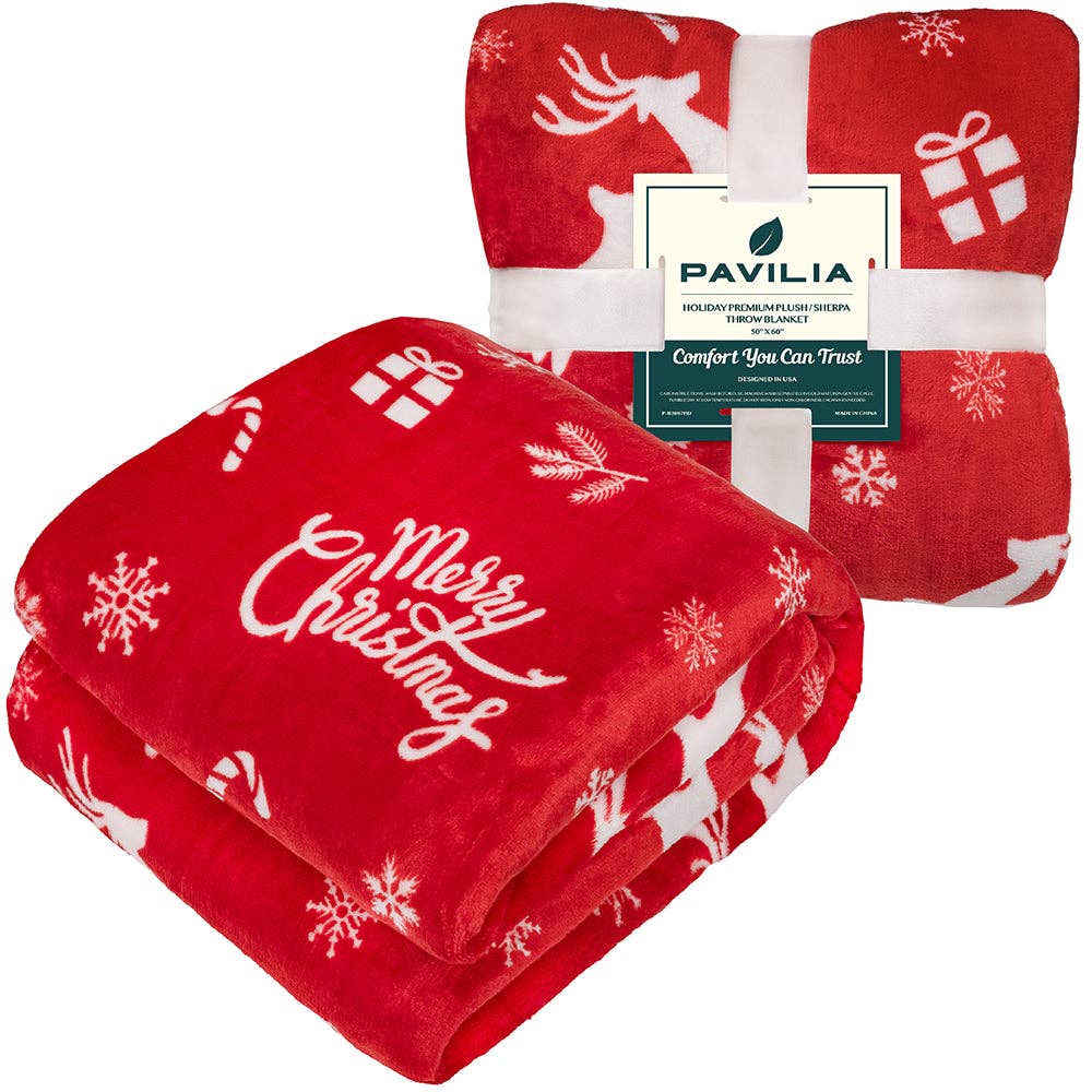 Pavilia – wholesale Prydnadsfilt – Pavilia julfleecefilt med säsongsmotiv62