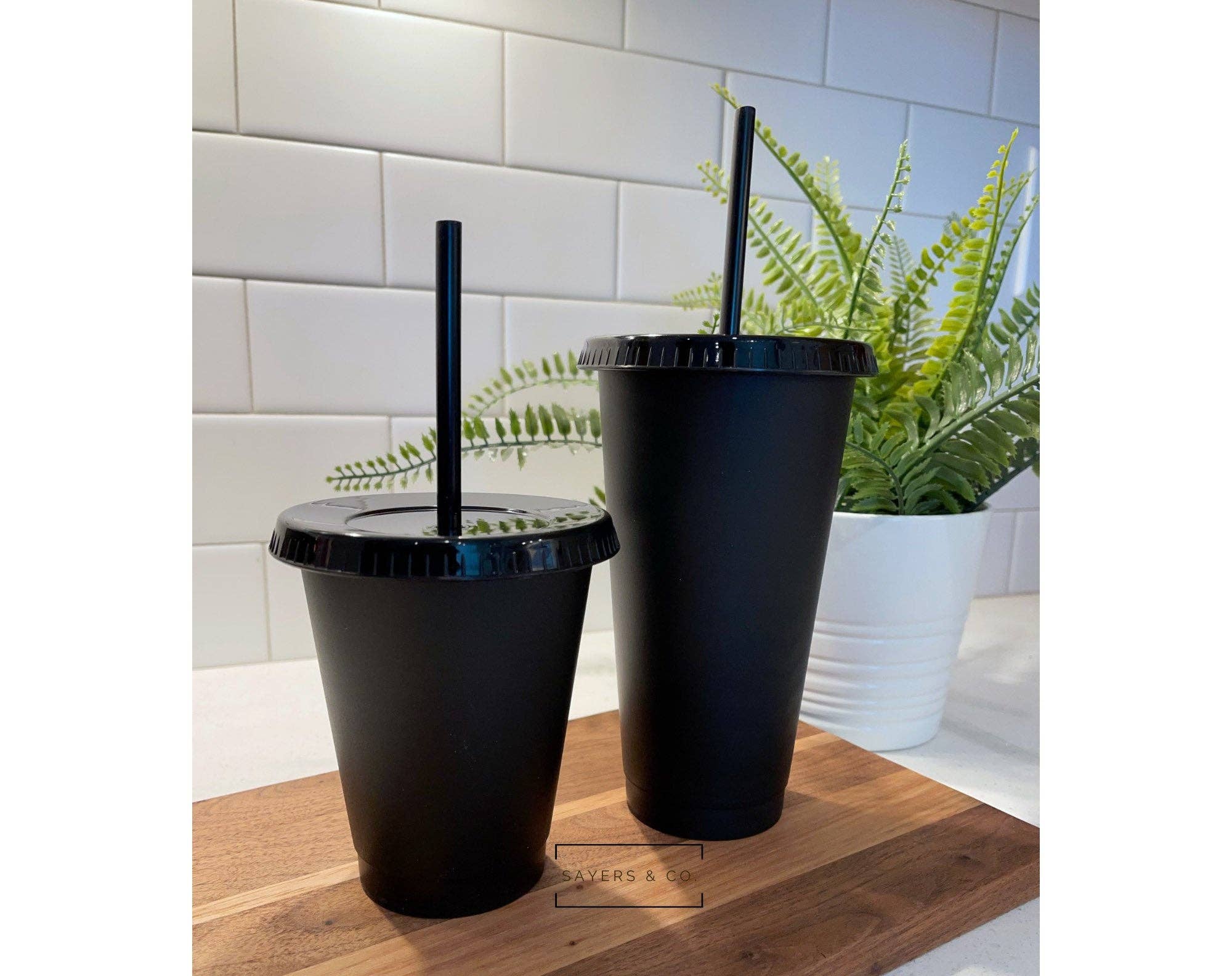 Sayers & Co. - Wholesale Drinking Glass/Cup - Matte Black Blank Cold Cup, wholesale, vinyl epoxy glitter sticker3