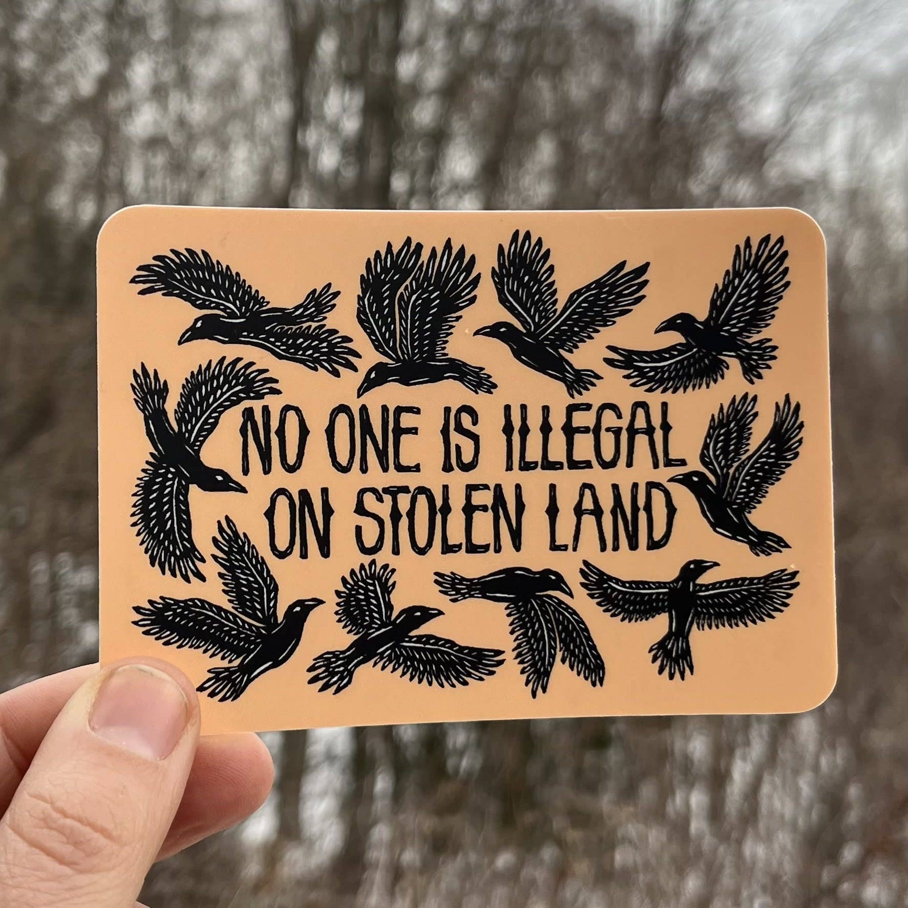 stickiemi – wholesale Sticker – No One Is Illegal On Stolen Land Sticker | matte vinyl3