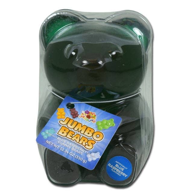 Long Island Candy Factory - Wholesale Gummy - Albert's Big Bite Jumbo Blue Raspberry Flavored Gummy Bear, 12 Ounce