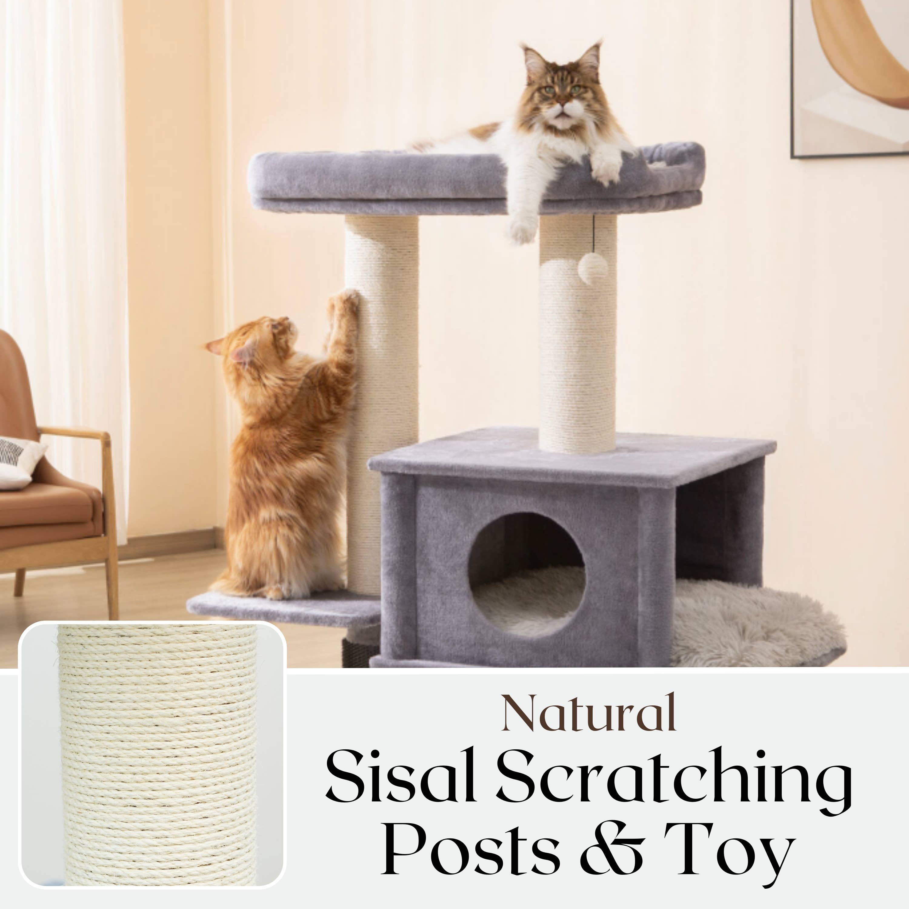 PetPals Group – Engroshandel Kradsetræ - Kat – PetPals 145 cm Grand Maine Coon™ kradsetræ – Lulu8